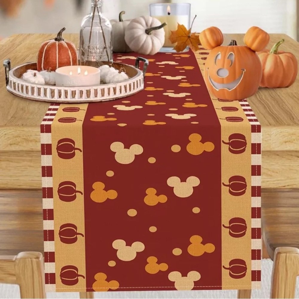 13x72 Table Runner Disney Hidden Mickey Mouse Fall thanksgiving Mantel Scarf